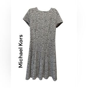 Michael Kors Black and White Patterned Dress 4